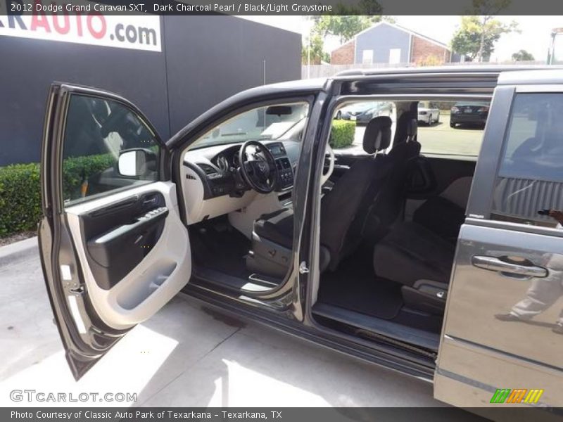 Dark Charcoal Pearl / Black/Light Graystone 2012 Dodge Grand Caravan SXT
