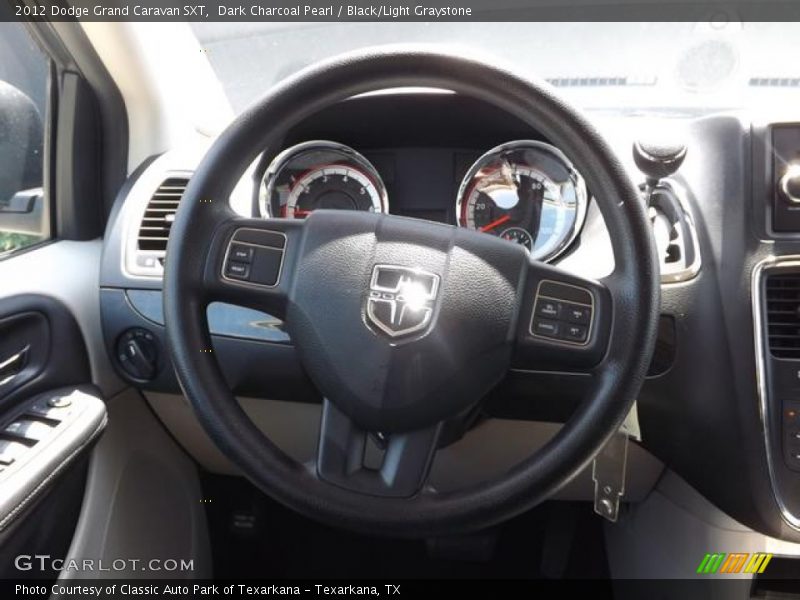 Dark Charcoal Pearl / Black/Light Graystone 2012 Dodge Grand Caravan SXT