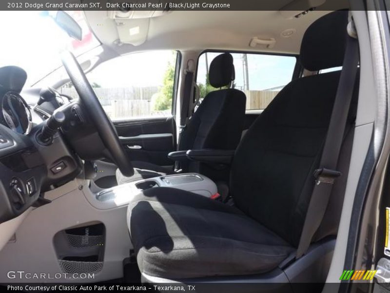 Dark Charcoal Pearl / Black/Light Graystone 2012 Dodge Grand Caravan SXT