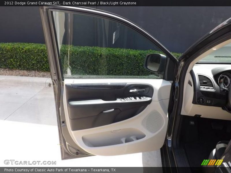 Dark Charcoal Pearl / Black/Light Graystone 2012 Dodge Grand Caravan SXT