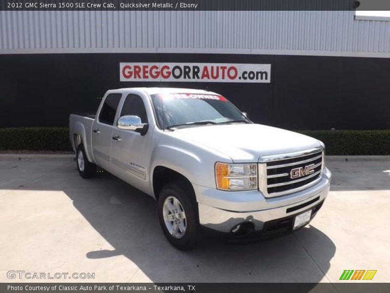 Quicksilver Metallic / Ebony 2012 GMC Sierra 1500 SLE Crew Cab