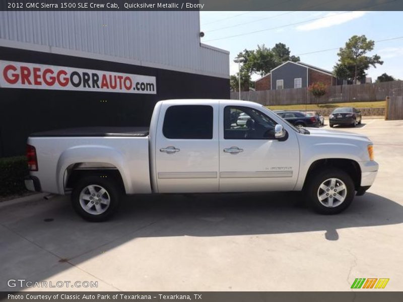 Quicksilver Metallic / Ebony 2012 GMC Sierra 1500 SLE Crew Cab