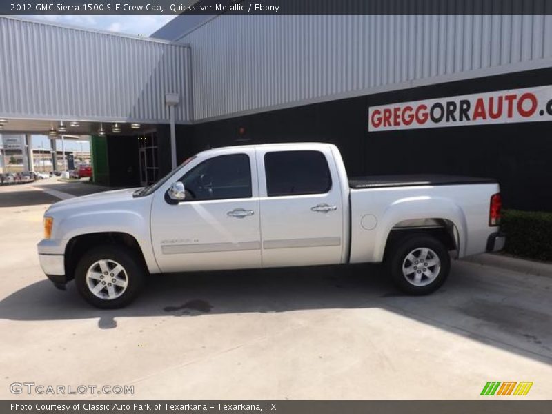 Quicksilver Metallic / Ebony 2012 GMC Sierra 1500 SLE Crew Cab