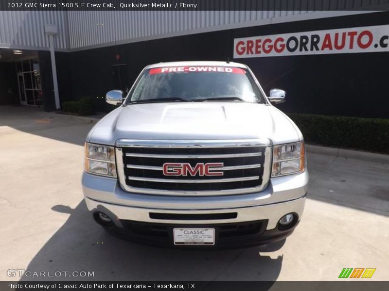 Quicksilver Metallic / Ebony 2012 GMC Sierra 1500 SLE Crew Cab