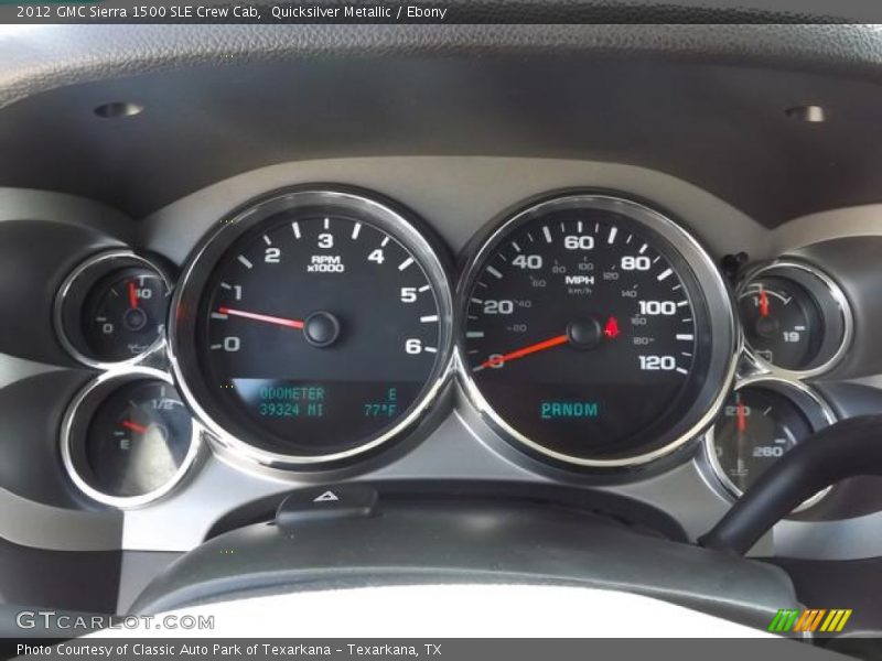 Quicksilver Metallic / Ebony 2012 GMC Sierra 1500 SLE Crew Cab
