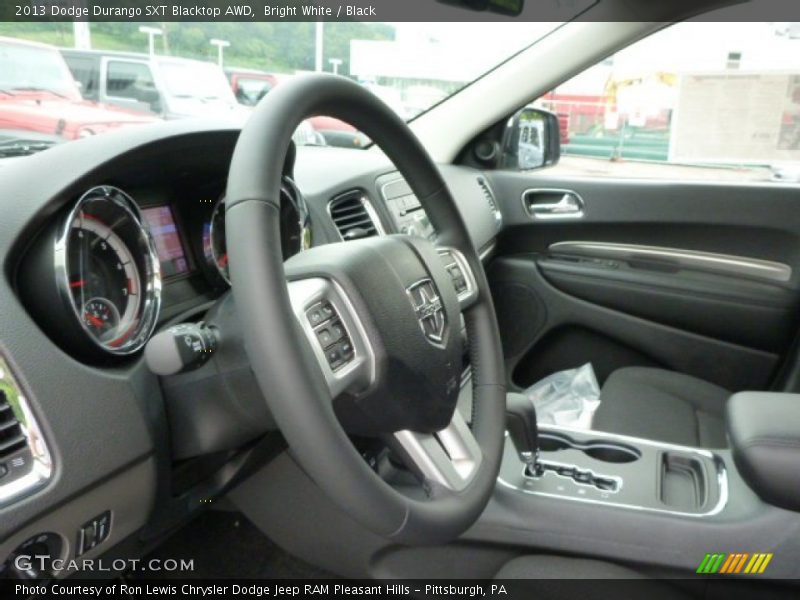 Bright White / Black 2013 Dodge Durango SXT Blacktop AWD