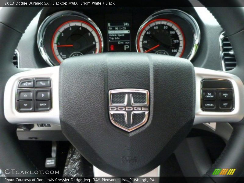 Bright White / Black 2013 Dodge Durango SXT Blacktop AWD