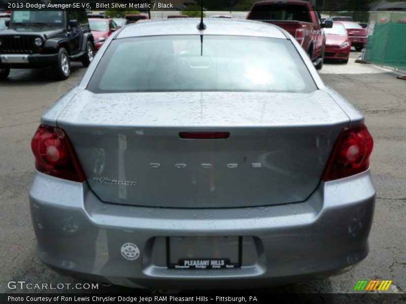 Billet Silver Metallic / Black 2013 Dodge Avenger SE V6
