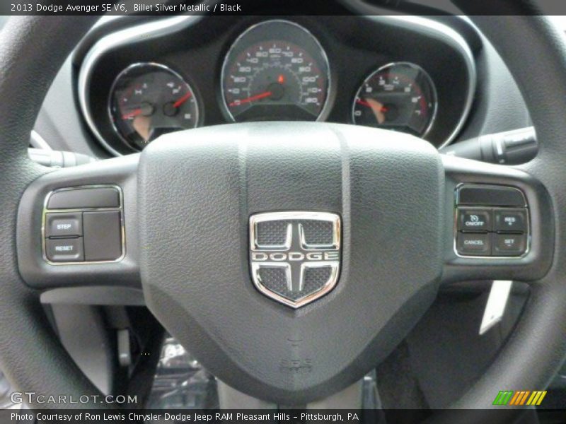 Billet Silver Metallic / Black 2013 Dodge Avenger SE V6