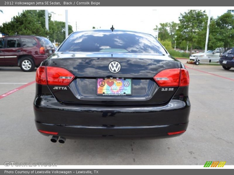 Black / Cornsilk Beige 2012 Volkswagen Jetta SE Sedan