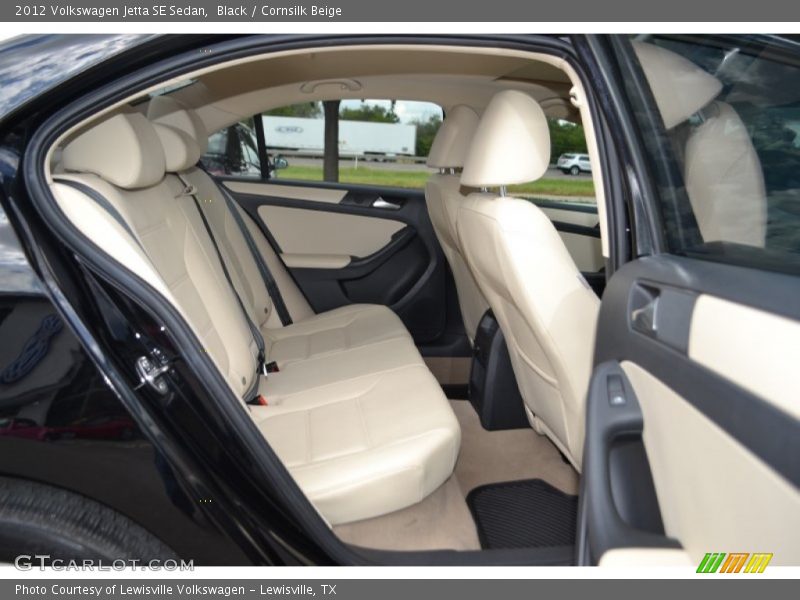 Black / Cornsilk Beige 2012 Volkswagen Jetta SE Sedan
