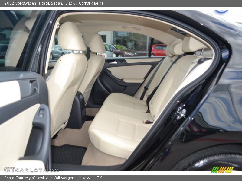 Black / Cornsilk Beige 2012 Volkswagen Jetta SE Sedan