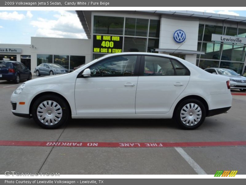 Candy White / Pure Beige 2009 Volkswagen Jetta S Sedan