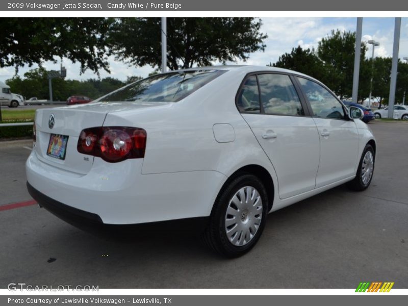 Candy White / Pure Beige 2009 Volkswagen Jetta S Sedan