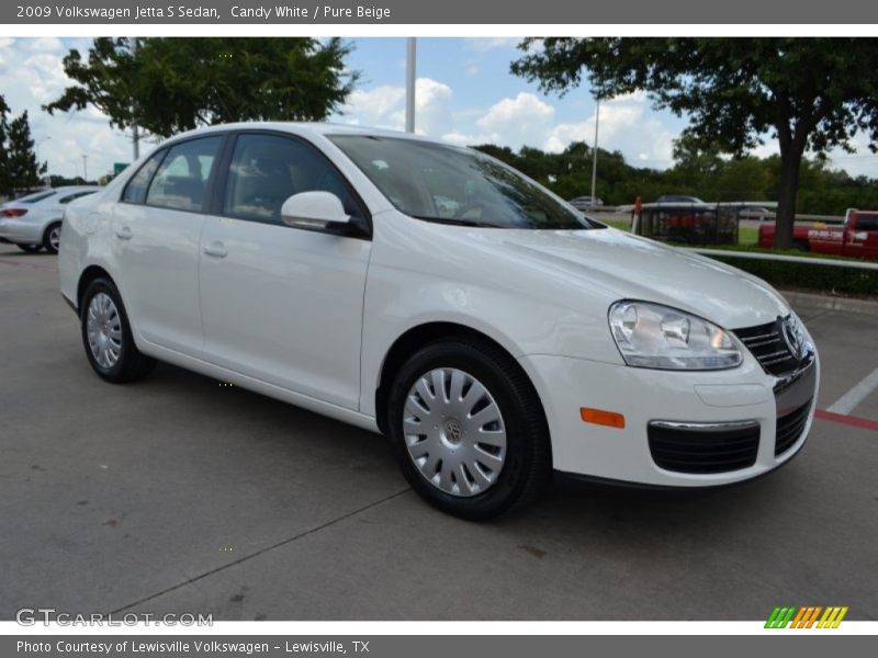 Candy White / Pure Beige 2009 Volkswagen Jetta S Sedan