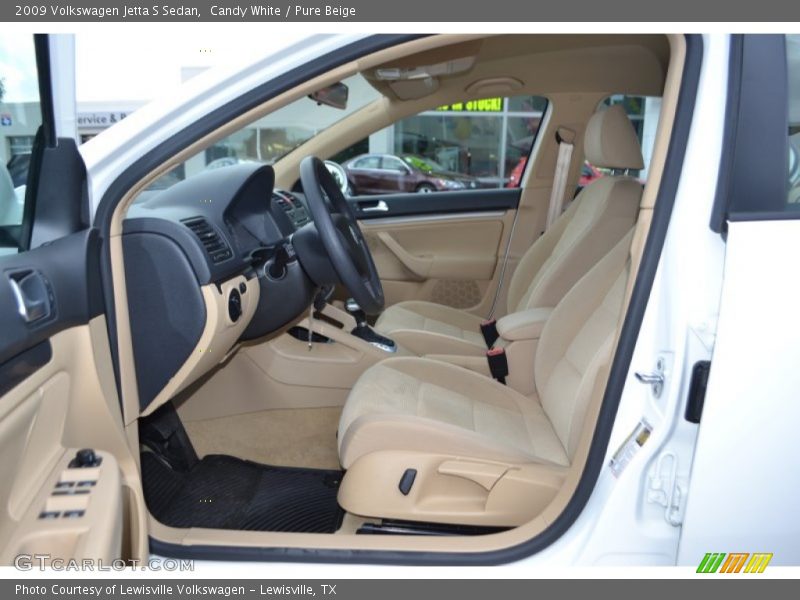 Candy White / Pure Beige 2009 Volkswagen Jetta S Sedan