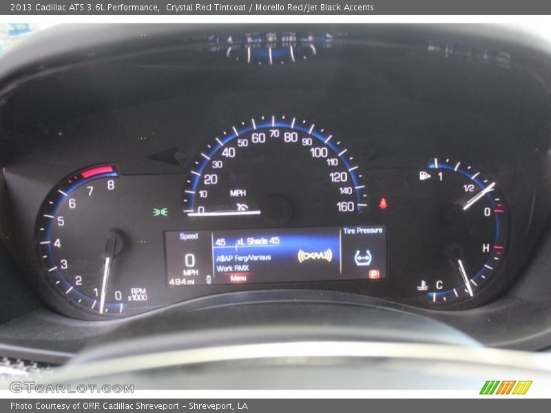 Crystal Red Tintcoat / Morello Red/Jet Black Accents 2013 Cadillac ATS 3.6L Performance