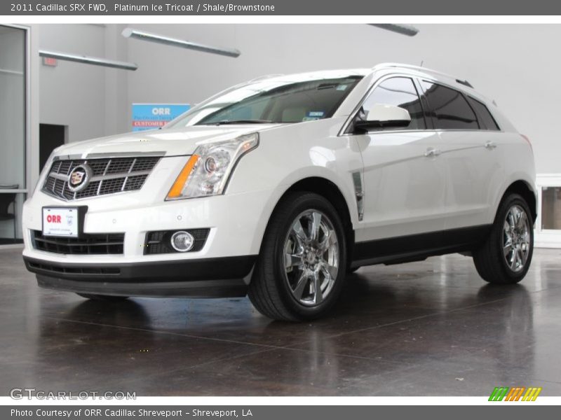 Platinum Ice Tricoat / Shale/Brownstone 2011 Cadillac SRX FWD