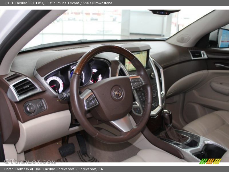 Platinum Ice Tricoat / Shale/Brownstone 2011 Cadillac SRX FWD