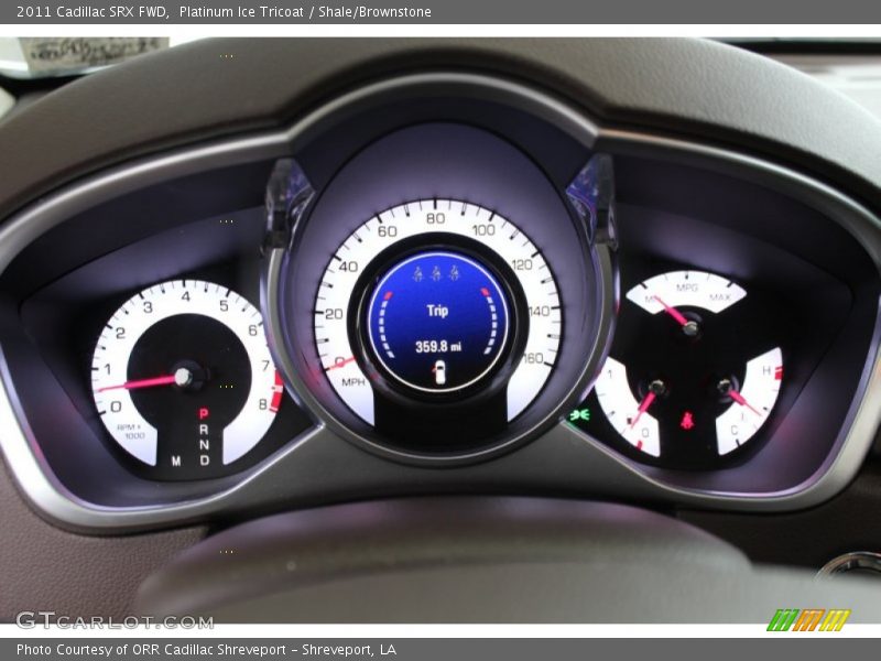 Platinum Ice Tricoat / Shale/Brownstone 2011 Cadillac SRX FWD