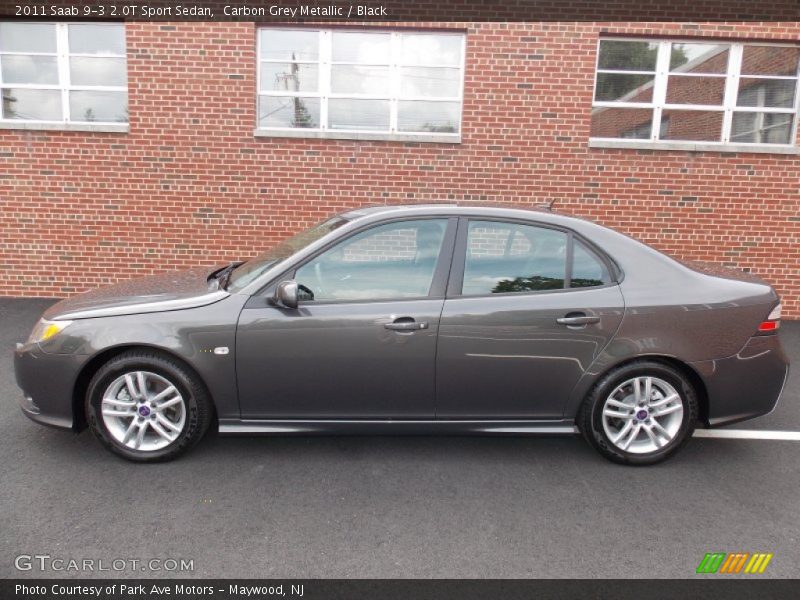 Carbon Grey Metallic / Black 2011 Saab 9-3 2.0T Sport Sedan