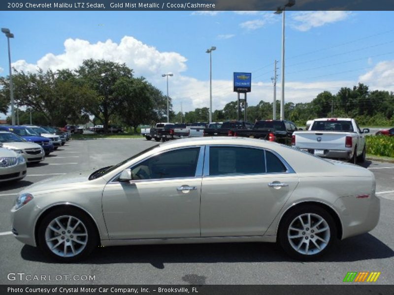 Gold Mist Metallic / Cocoa/Cashmere 2009 Chevrolet Malibu LTZ Sedan