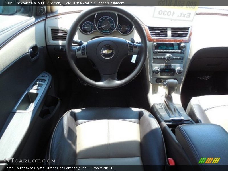 Gold Mist Metallic / Cocoa/Cashmere 2009 Chevrolet Malibu LTZ Sedan