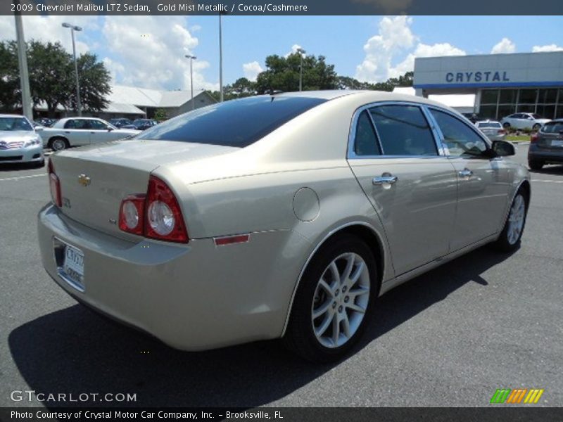 Gold Mist Metallic / Cocoa/Cashmere 2009 Chevrolet Malibu LTZ Sedan