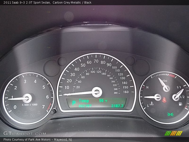 Carbon Grey Metallic / Black 2011 Saab 9-3 2.0T Sport Sedan