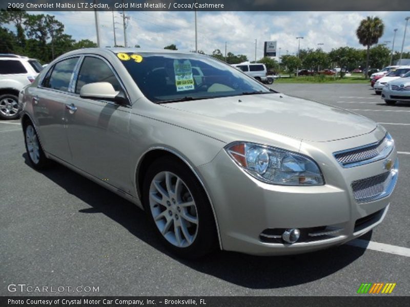 Gold Mist Metallic / Cocoa/Cashmere 2009 Chevrolet Malibu LTZ Sedan