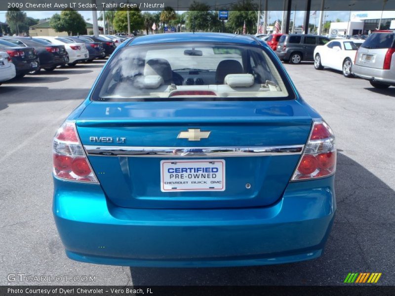 Tahiti Green / Neutral 2009 Chevrolet Aveo LT Sedan