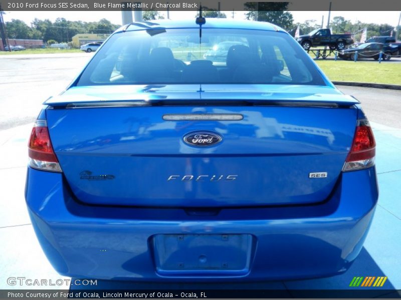 Blue Flame Metallic / Charcoal Black 2010 Ford Focus SES Sedan