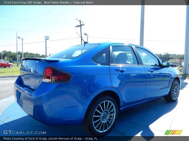 Blue Flame Metallic / Charcoal Black 2010 Ford Focus SES Sedan