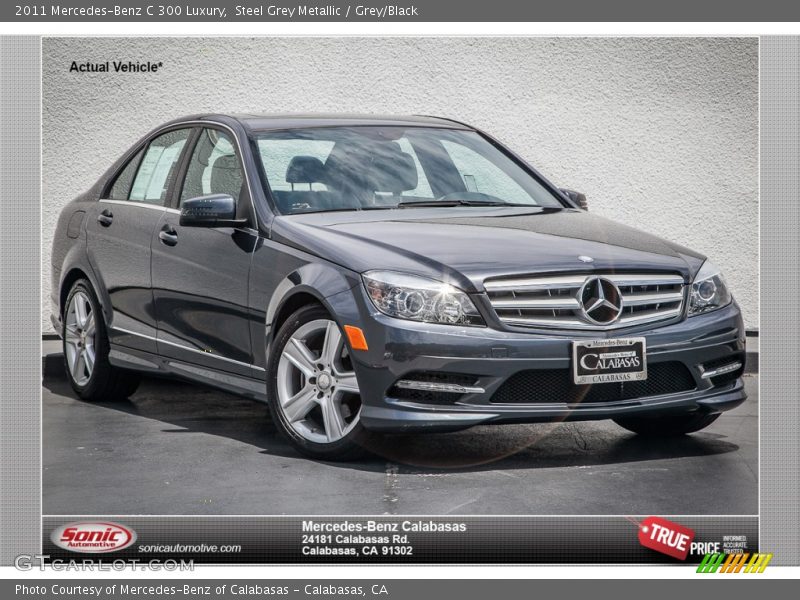 Steel Grey Metallic / Grey/Black 2011 Mercedes-Benz C 300 Luxury