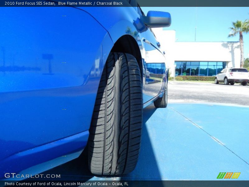 Blue Flame Metallic / Charcoal Black 2010 Ford Focus SES Sedan