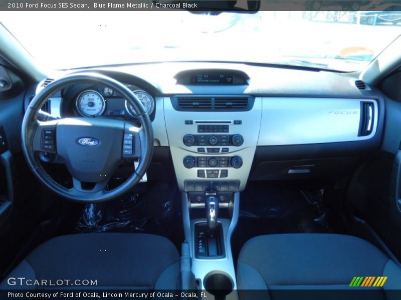 Blue Flame Metallic / Charcoal Black 2010 Ford Focus SES Sedan