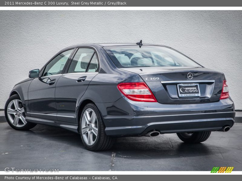 Steel Grey Metallic / Grey/Black 2011 Mercedes-Benz C 300 Luxury