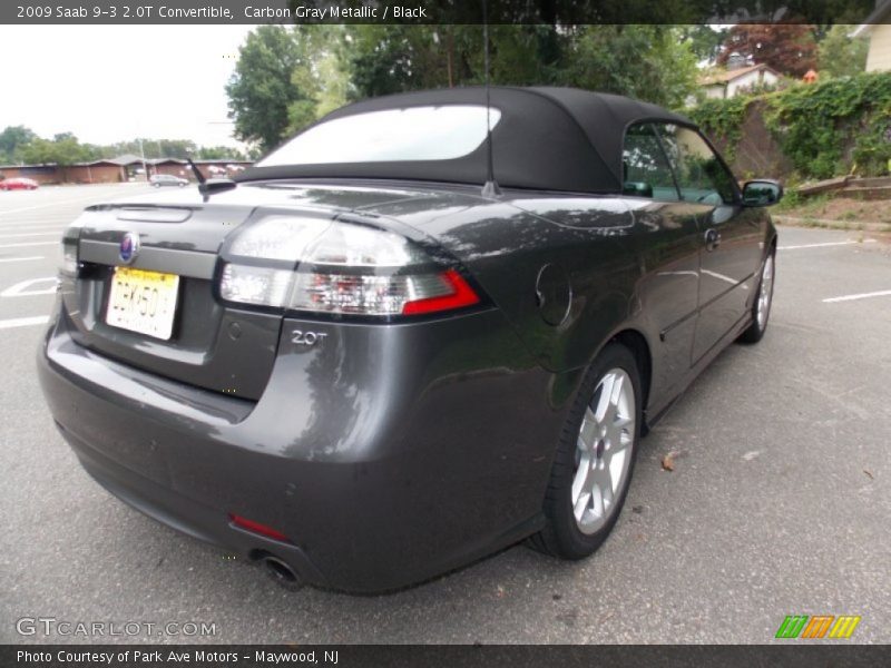 Carbon Gray Metallic / Black 2009 Saab 9-3 2.0T Convertible