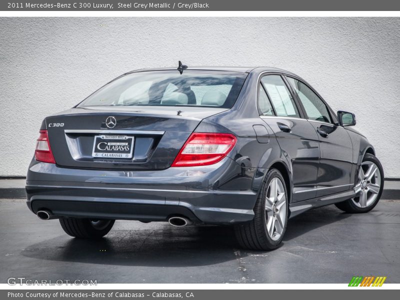Steel Grey Metallic / Grey/Black 2011 Mercedes-Benz C 300 Luxury