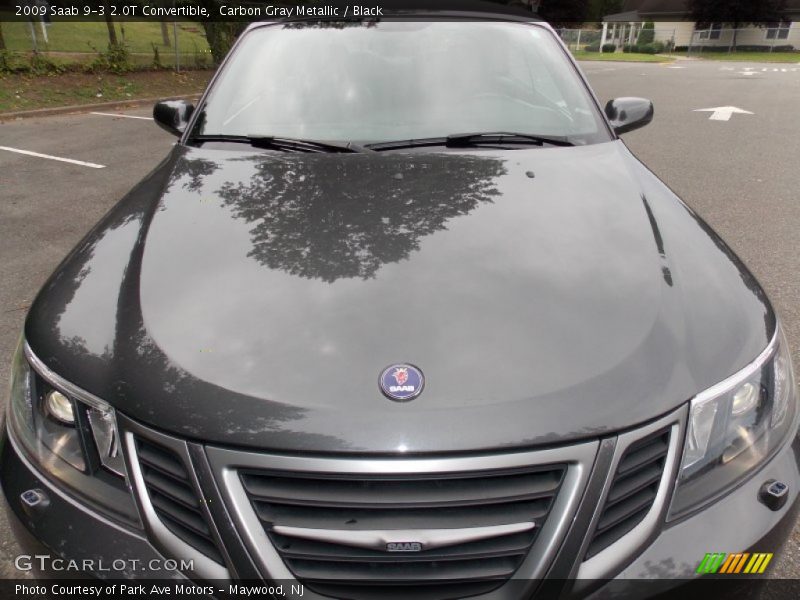 Carbon Gray Metallic / Black 2009 Saab 9-3 2.0T Convertible