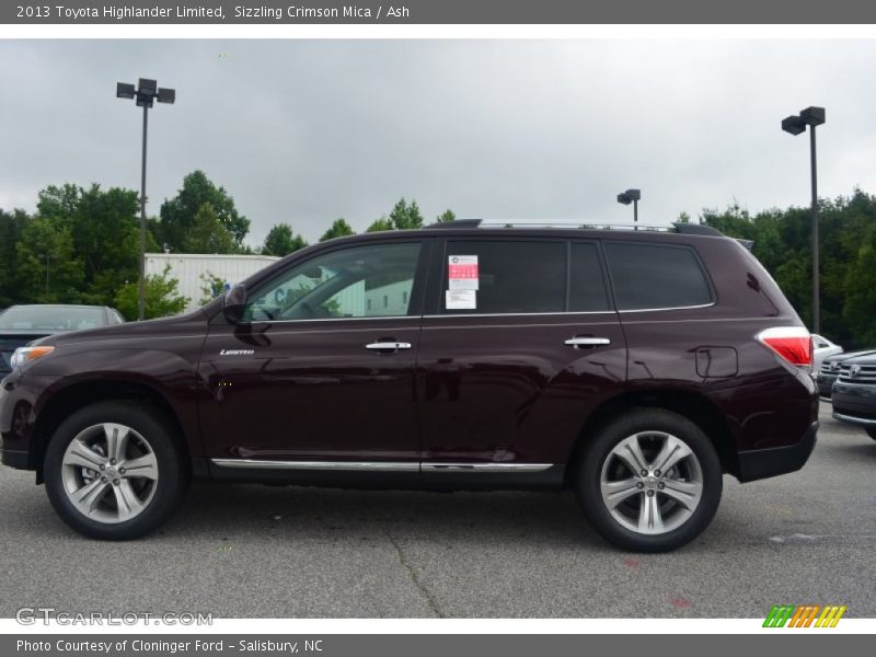 Sizzling Crimson Mica / Ash 2013 Toyota Highlander Limited