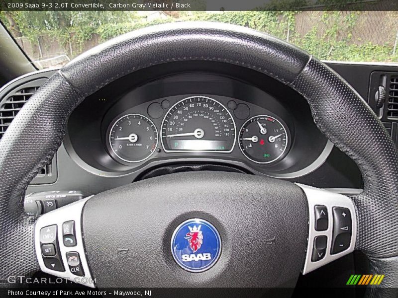 Carbon Gray Metallic / Black 2009 Saab 9-3 2.0T Convertible