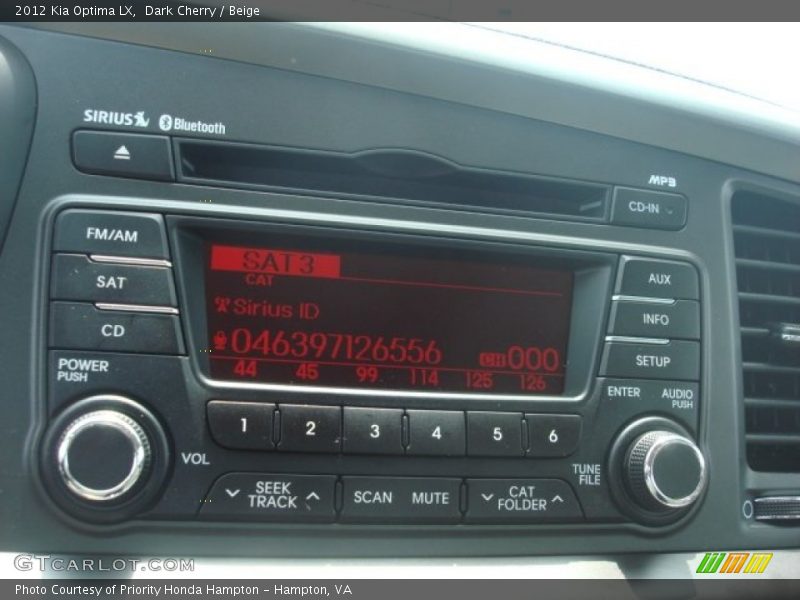 Dark Cherry / Beige 2012 Kia Optima LX