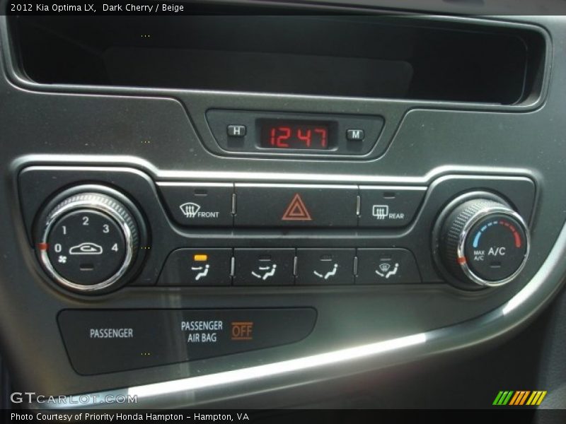 Dark Cherry / Beige 2012 Kia Optima LX