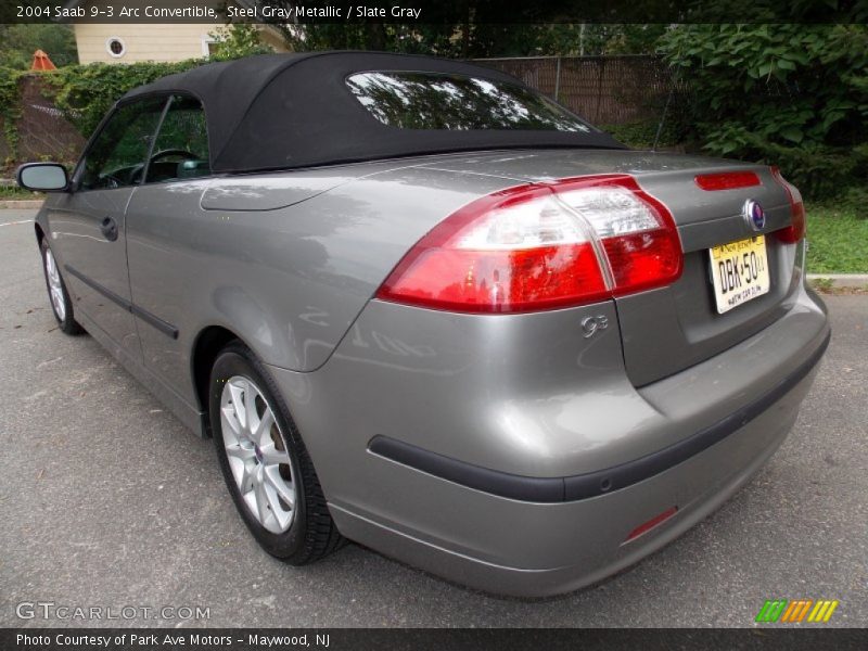 Steel Gray Metallic / Slate Gray 2004 Saab 9-3 Arc Convertible