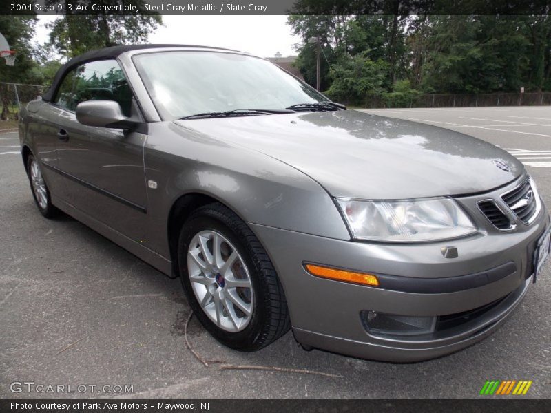 Steel Gray Metallic / Slate Gray 2004 Saab 9-3 Arc Convertible