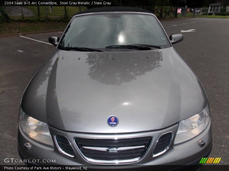 Steel Gray Metallic / Slate Gray 2004 Saab 9-3 Arc Convertible