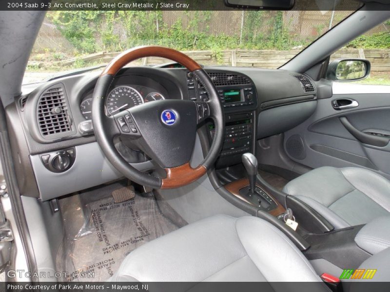 Steel Gray Metallic / Slate Gray 2004 Saab 9-3 Arc Convertible