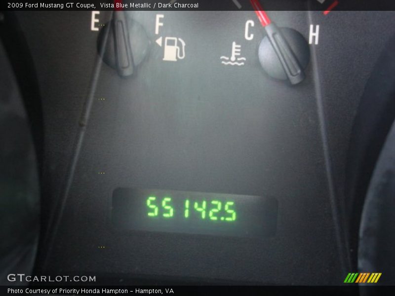 Vista Blue Metallic / Dark Charcoal 2009 Ford Mustang GT Coupe
