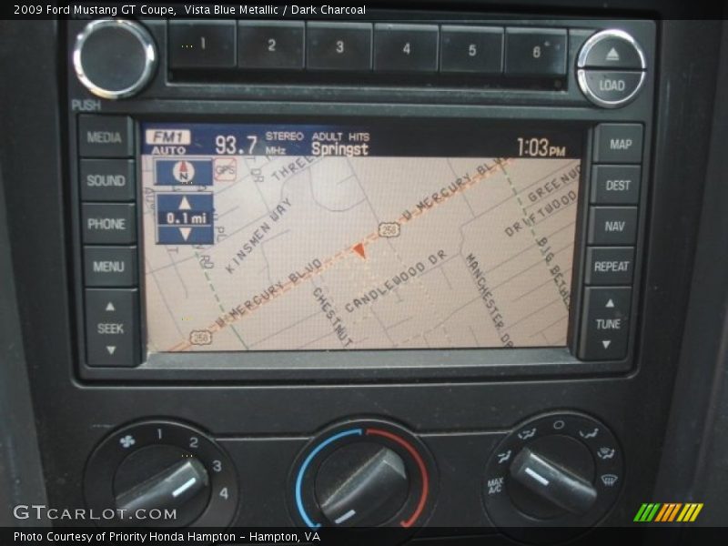 Vista Blue Metallic / Dark Charcoal 2009 Ford Mustang GT Coupe